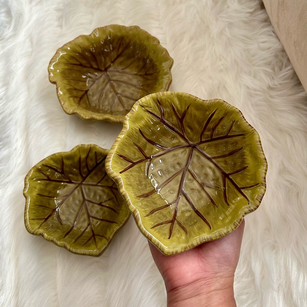 New Set of 3 Beautiful Leaf Decorative Bowls | Snacks, Candies, Dessert Dish